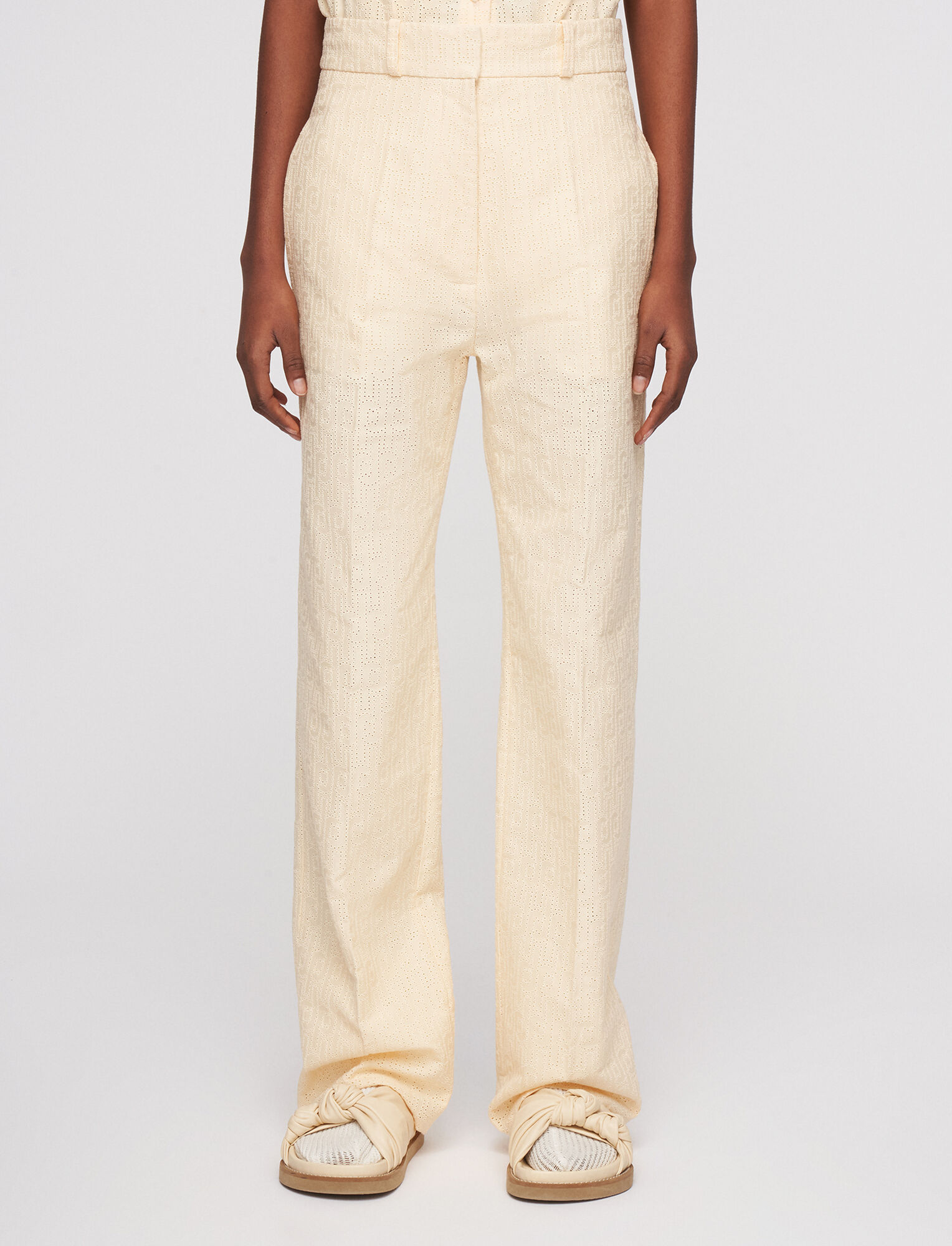 Joseph, Broderie Anglaise Tadeo Trousers, in Corn